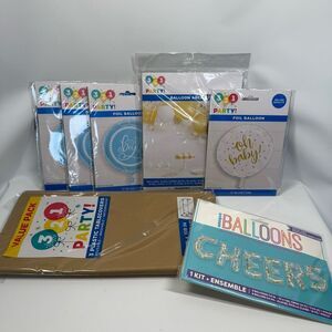 D21 Party Decorations- 7 piece It's a Boy shower decorations, balloons, cheers,